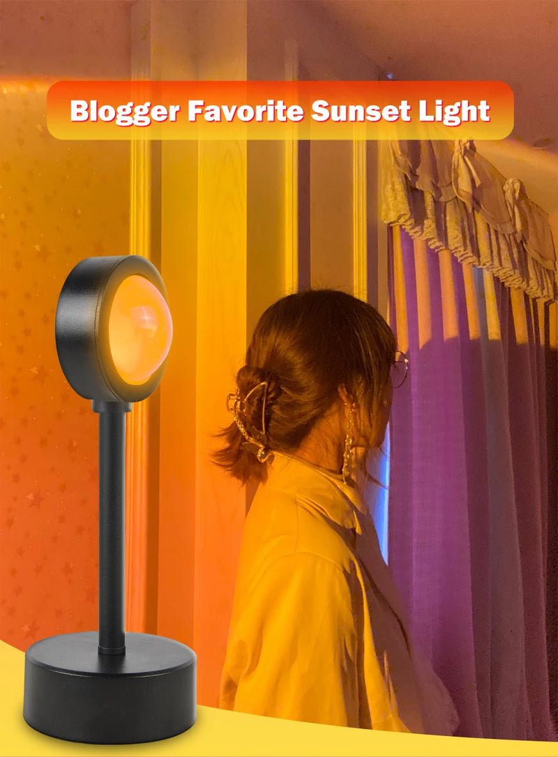 Luminária USB Projetora de Pôr do Sol