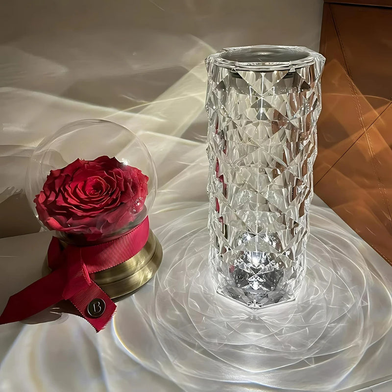 Luminária Cristal LED RGB – Toque, Controle Remoto e Estilo de Luxo