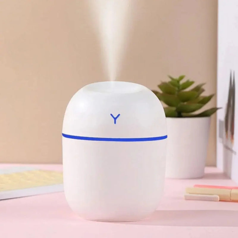 Umidificador de Ar Portátil 220ml com Difusor de Óleos Essenciais e Lâmpada Noturna LED