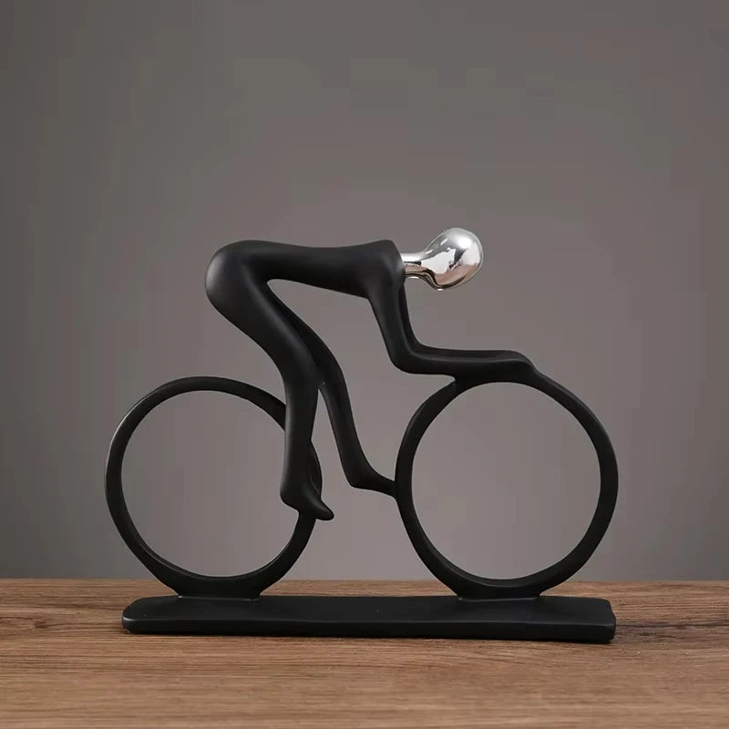 Estátua de Ciclista para casa moderna abstrata de Resina.