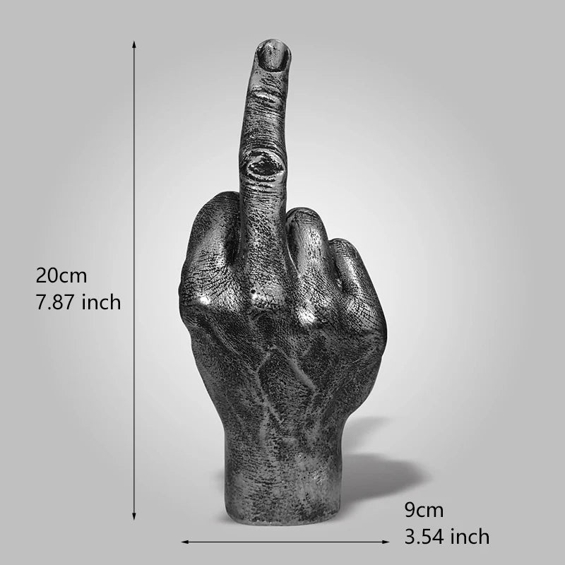 Estátua de Dedo Médio em Resina