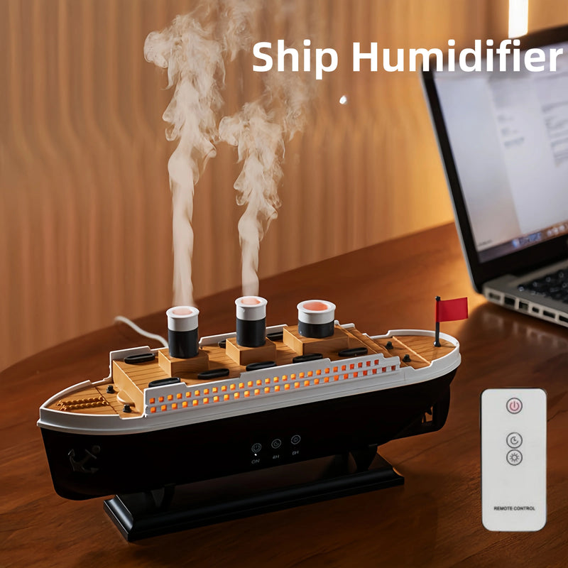 Umidificador Titanic Ship 250ml | Difusor de Aromas com Controle Remoto