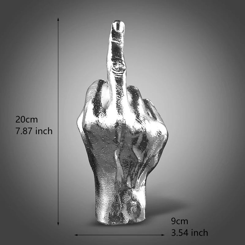 Estátua de Dedo Médio em Resina