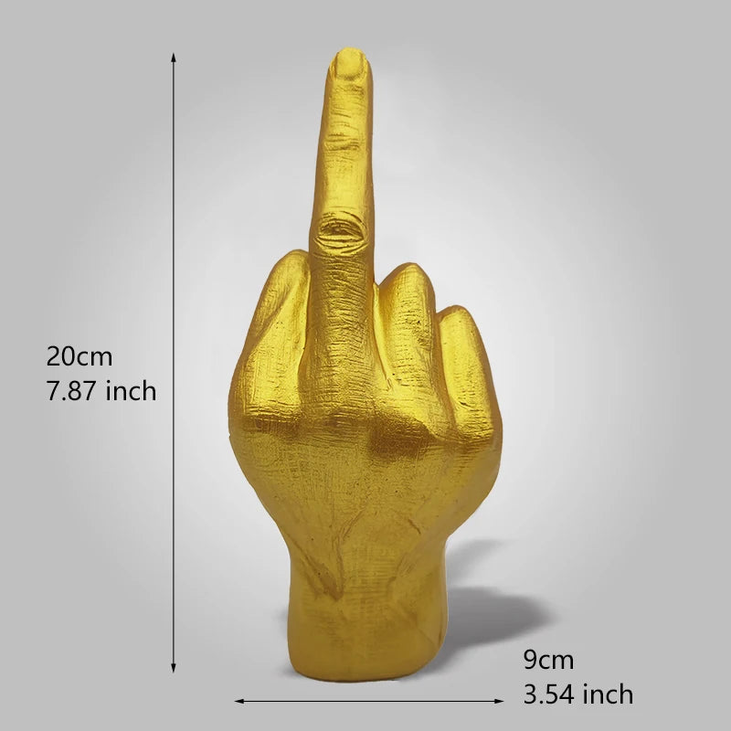 Estátua de Dedo Médio em Resina