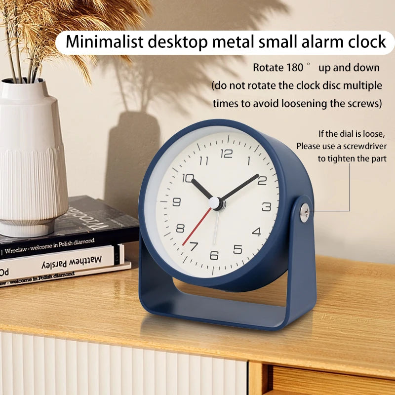 Despertador de Mesa Criativo 3" de Metal | Rotação 180°