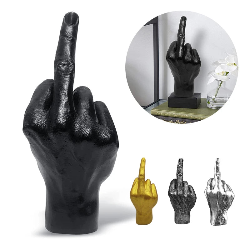 Estátua de Dedo Médio em Resina