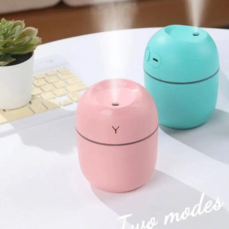 Umidificador de Ar Portátil 220ml com Difusor de Óleos Essenciais e Lâmpada Noturna LED