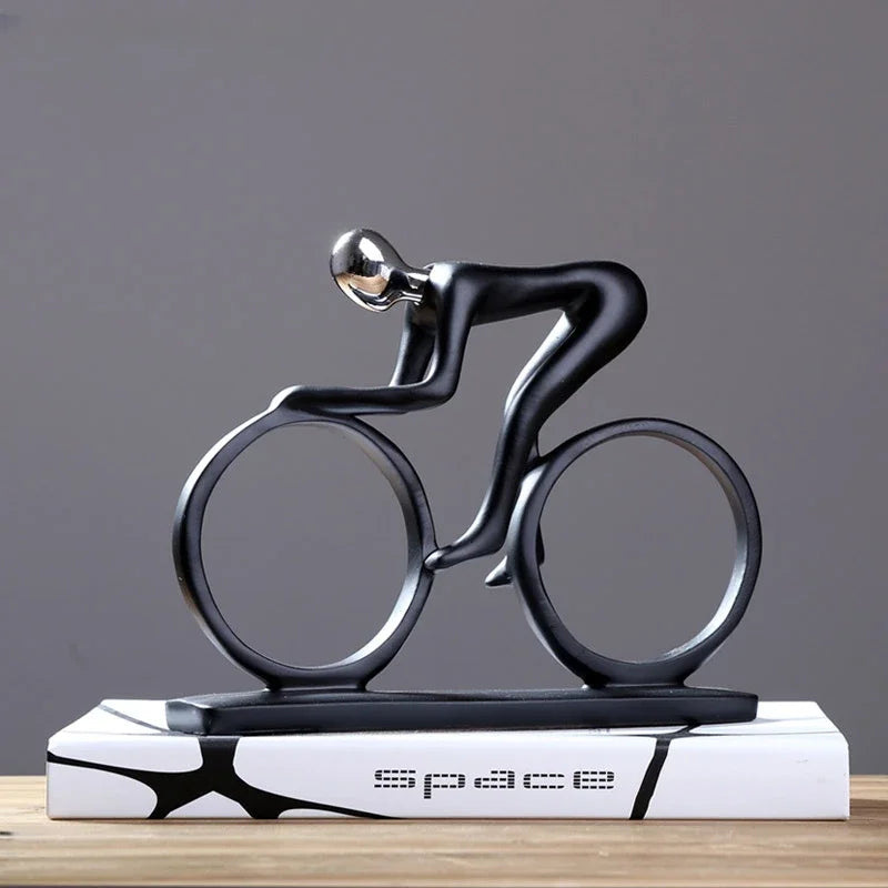 Estátua de Ciclista para casa moderna abstrata de Resina.