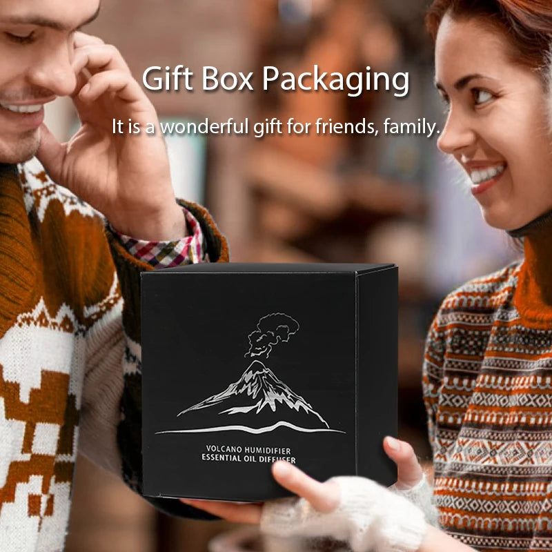 Umidificador Portátil com Efeito Chama | 130ml | USB | Luz Nórdica e Aromaterapia Ultrassônica
