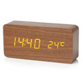 Despertador Digital de Madeira com Visor LED