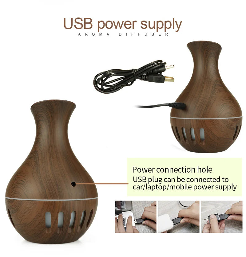 Difusor Aromatizador de Ar Ultrassônico com LED